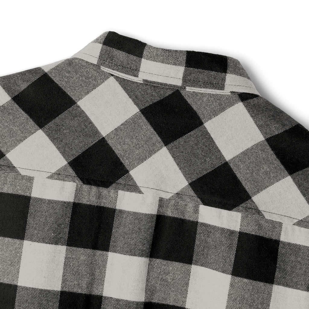 Christian Black & White Buffalo Plaid Flannel Shirt — Classic Casual Lumberjack Button-Up