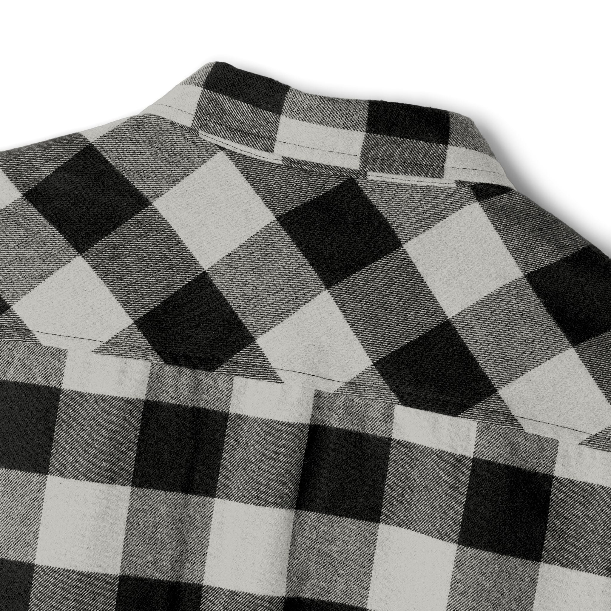 Christian Black & White Buffalo Plaid Flannel Shirt — Classic Casual Lumberjack Button-Up