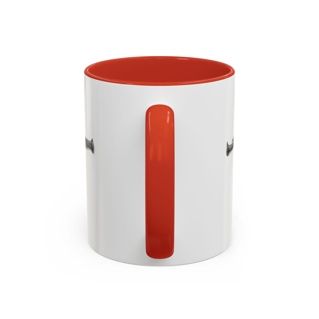 Nail Cross Accent Coffee Mug — Minimal Christian Faith 11/15oz