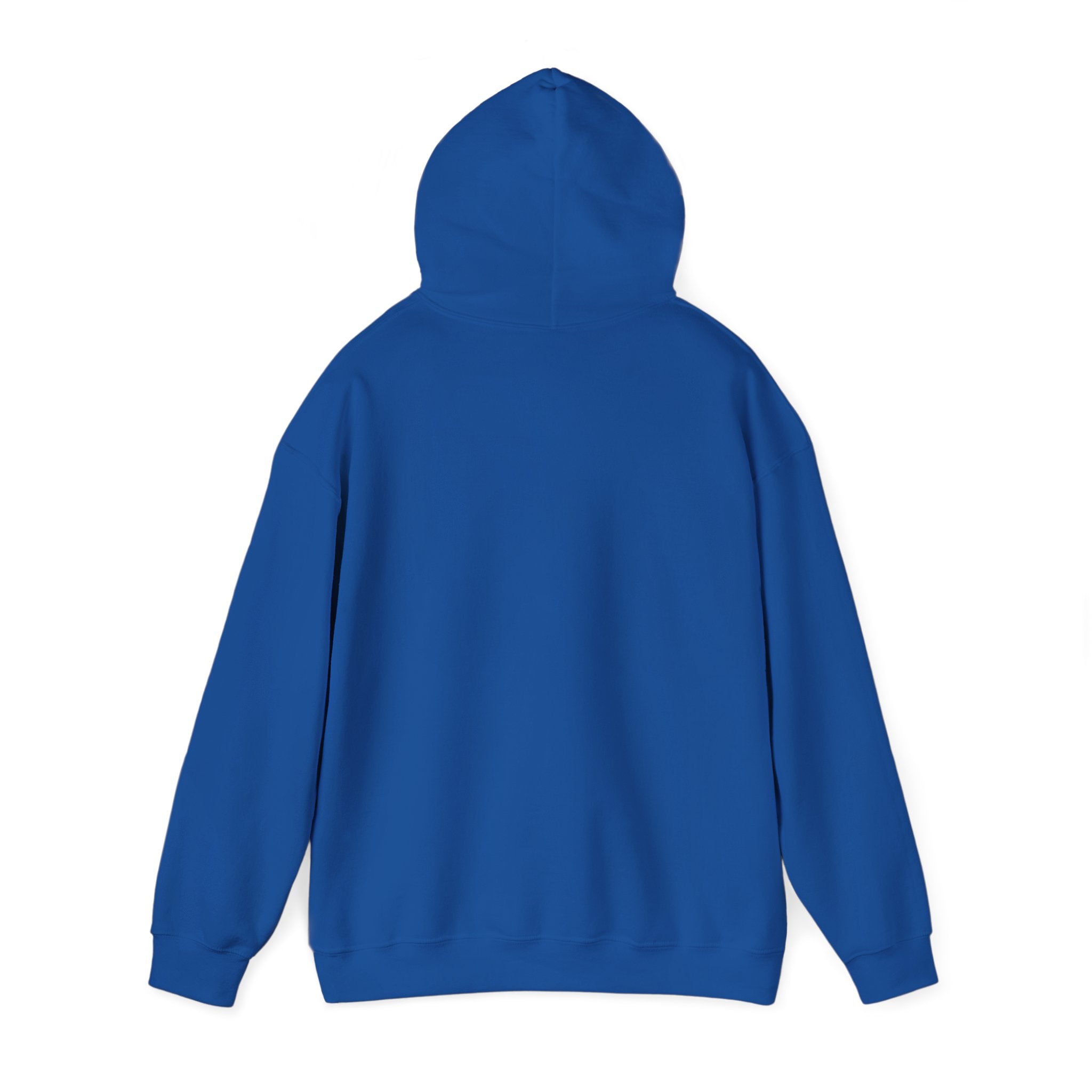 Minimal Cross Hoodie — Small Distressed Christian Cross Pullover
