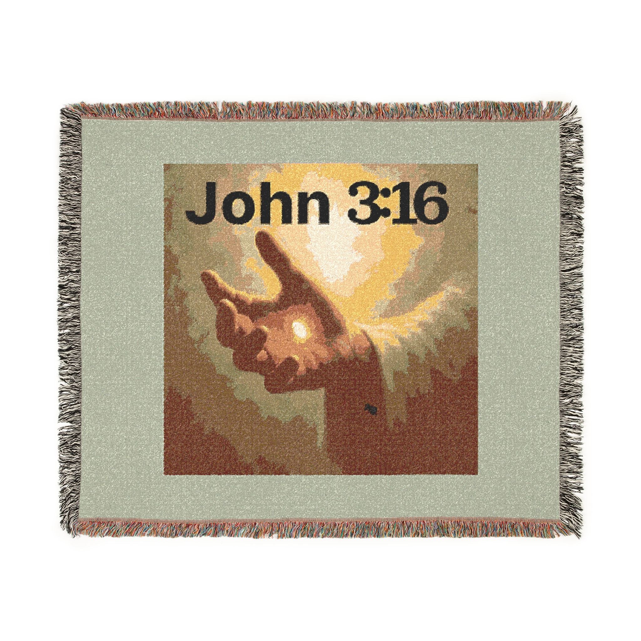 John 3:16 Woven Christian Blanket