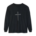 Nail Cross Long Sleeve Tee — Minimal Christian Faith Shirt