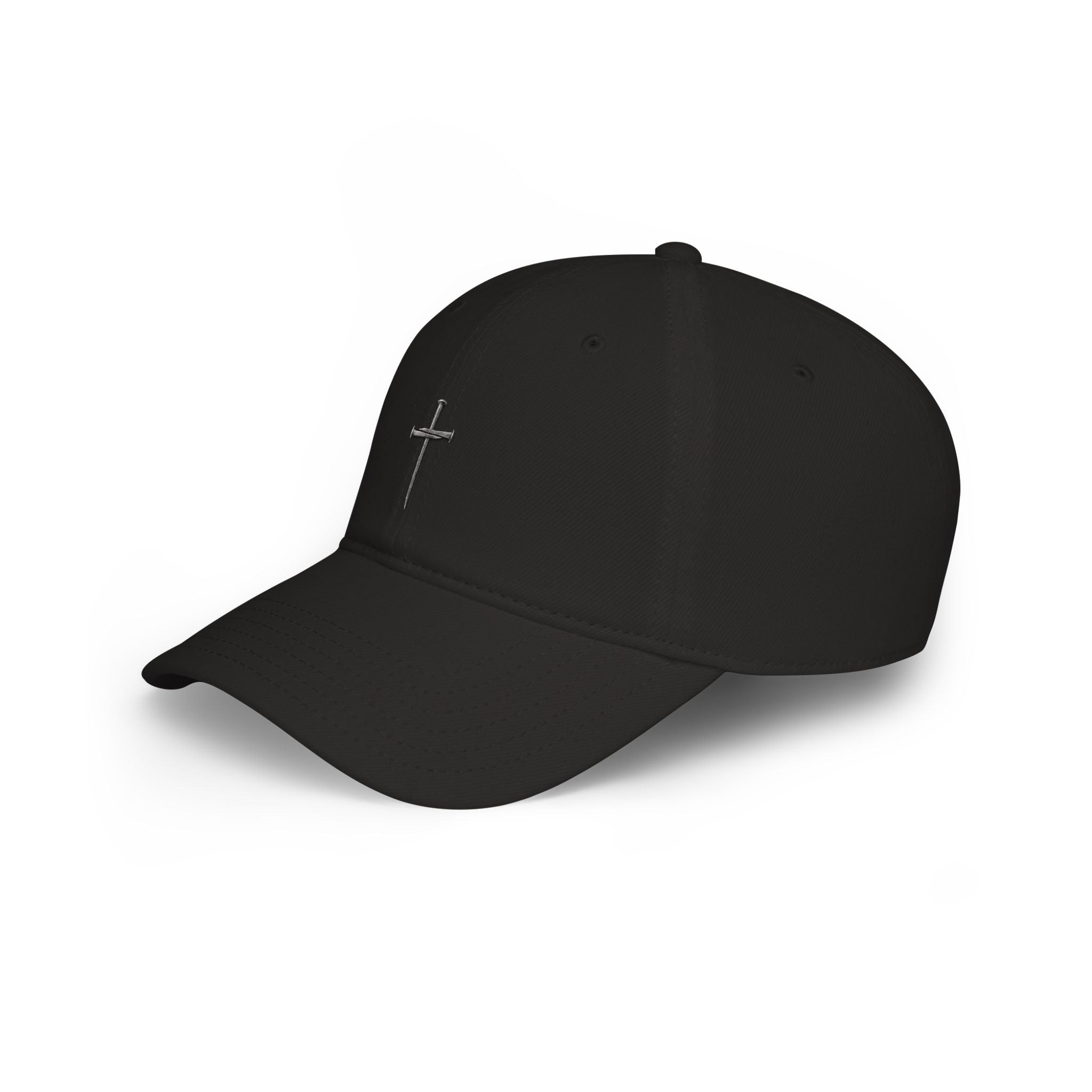 Nail Cross Baseball Cap — Minimal Faith Low-Profile Hat