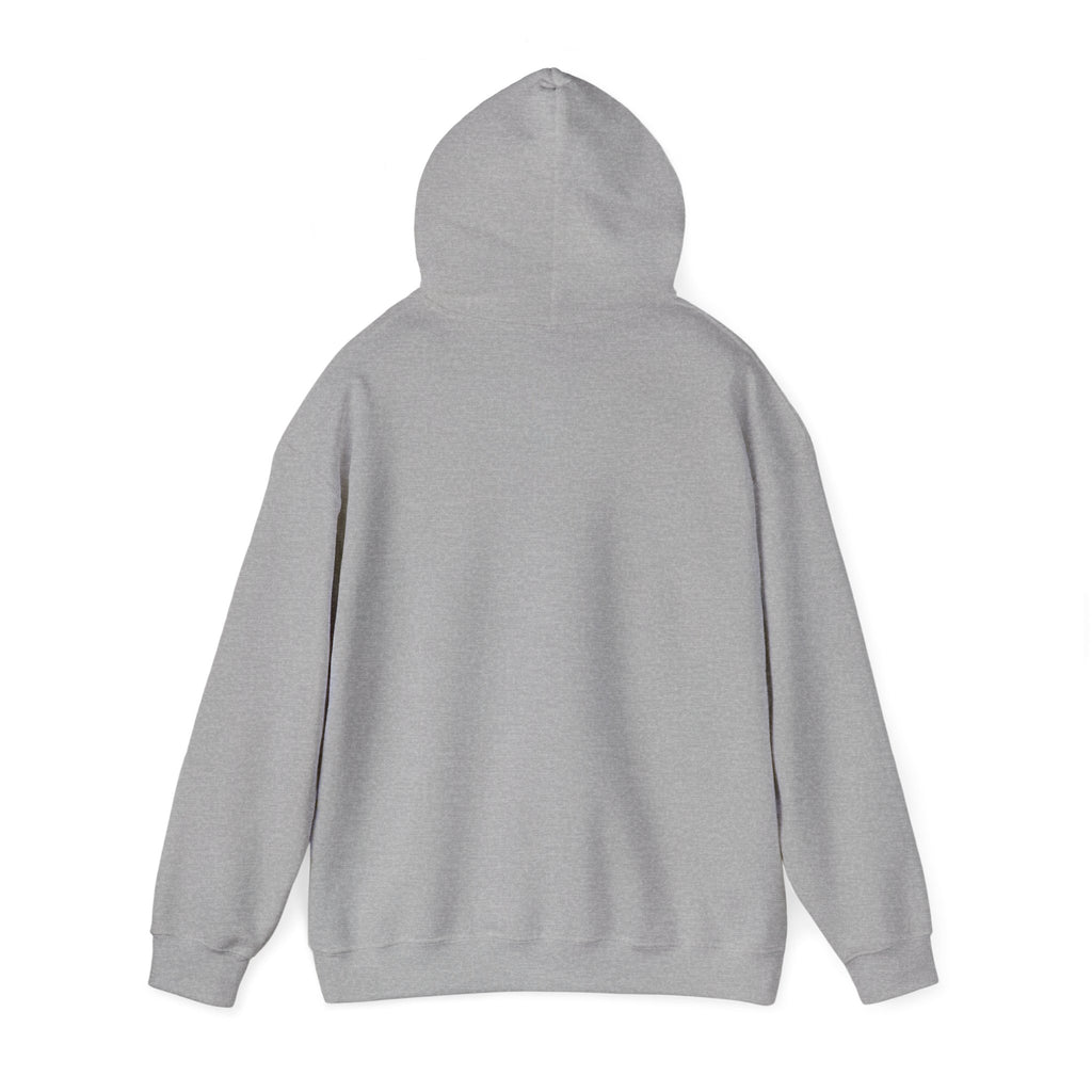Minimal Cross Hoodie — Small Distressed Christian Cross Pullover
