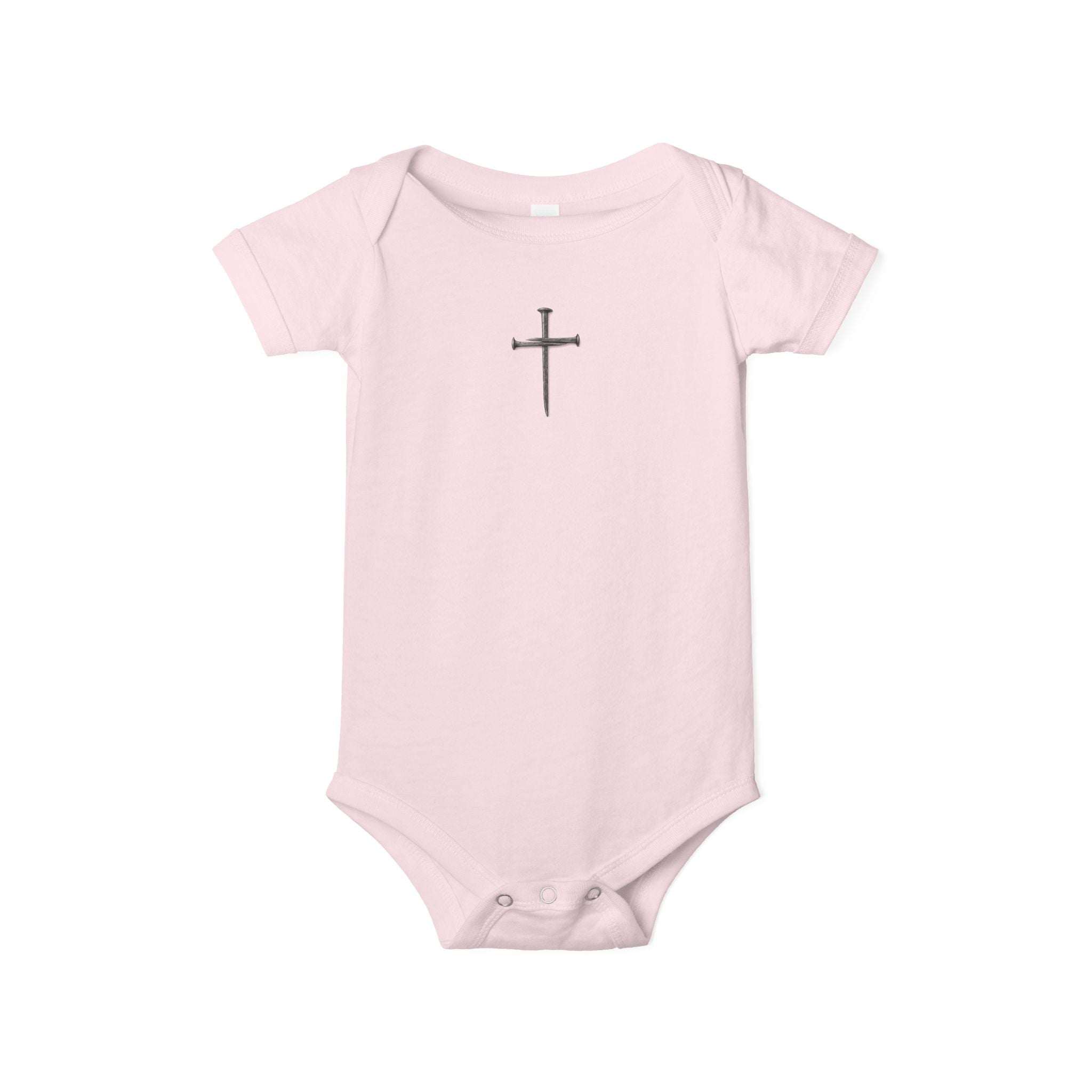 Infant Onesie with Simple Cross - Christian Baby Baptism Gift