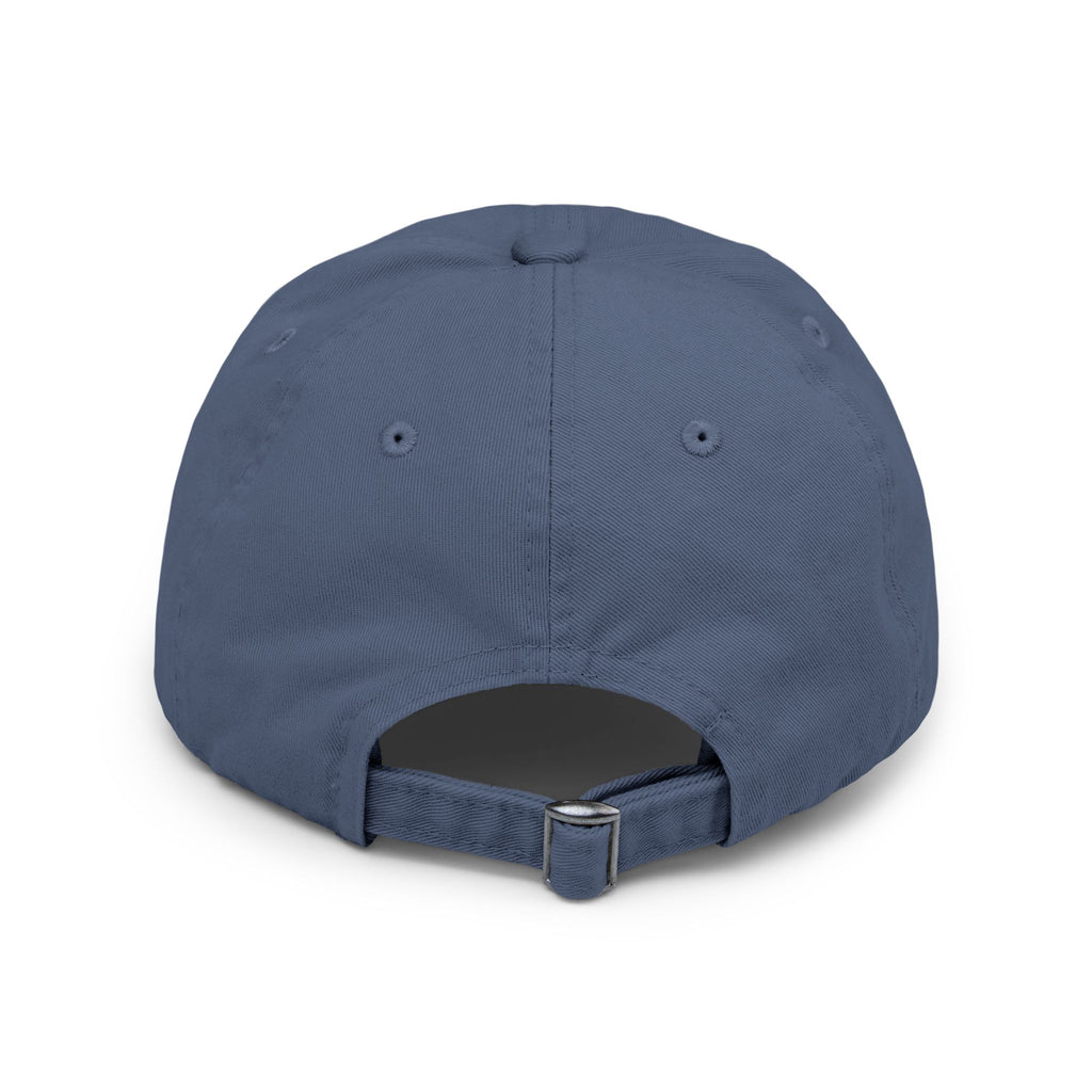 Distressed Black Cap with Silver Cross Embroidery — Faith-Inspired Baseball Hat