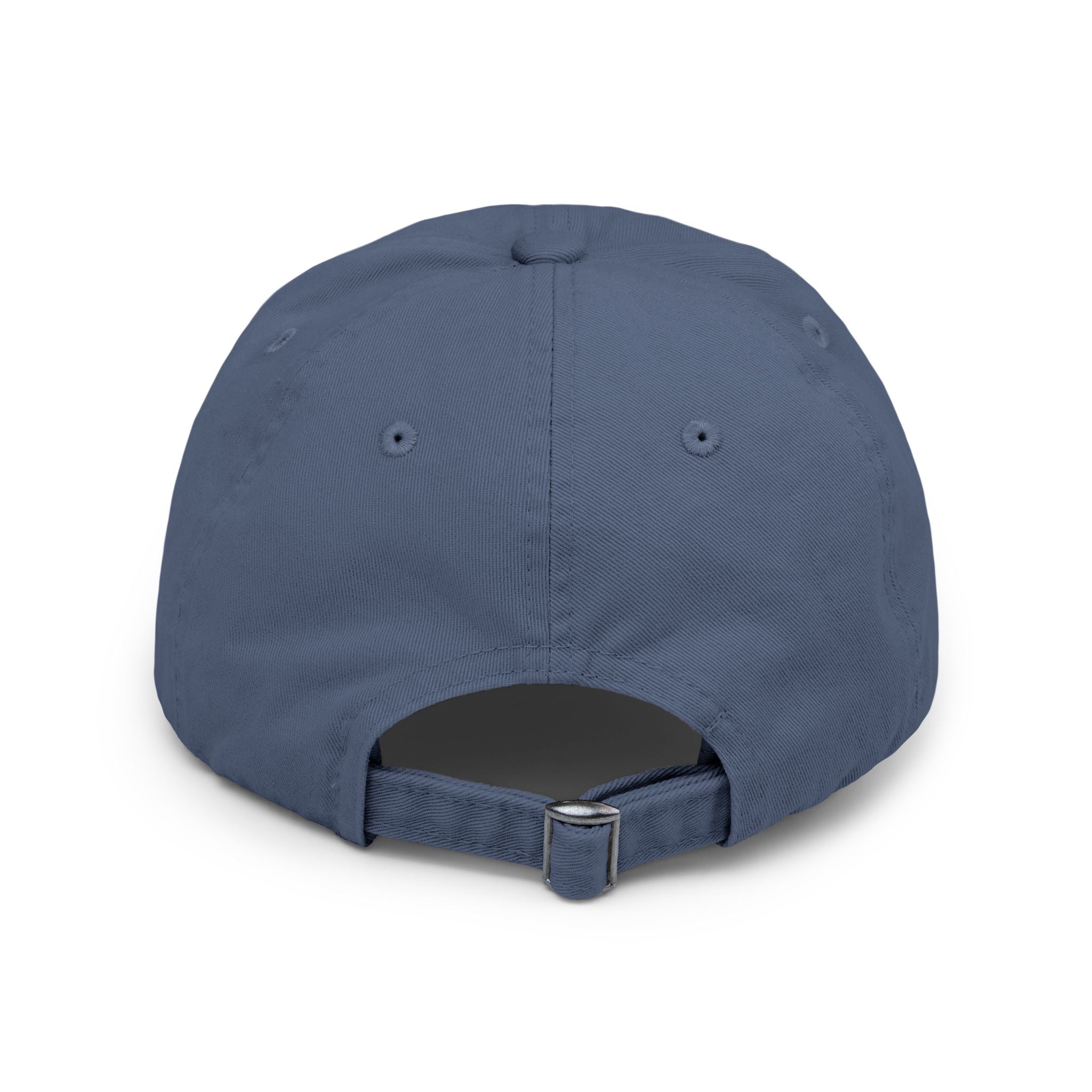 Distressed Black Cap with Silver Cross Embroidery — Faith-Inspired Baseball Hat