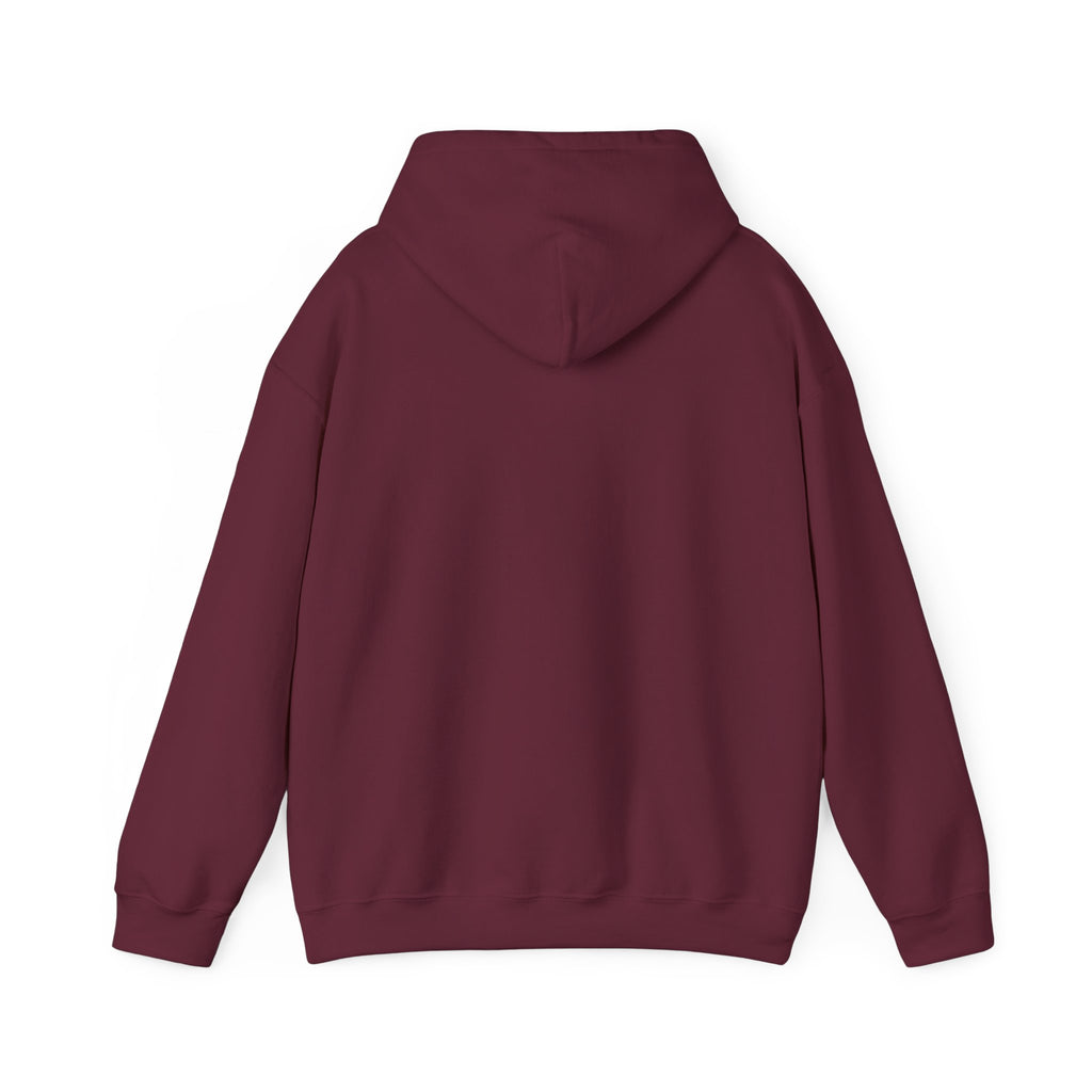 Minimal Cross Hoodie — Small Distressed Christian Cross Pullover
