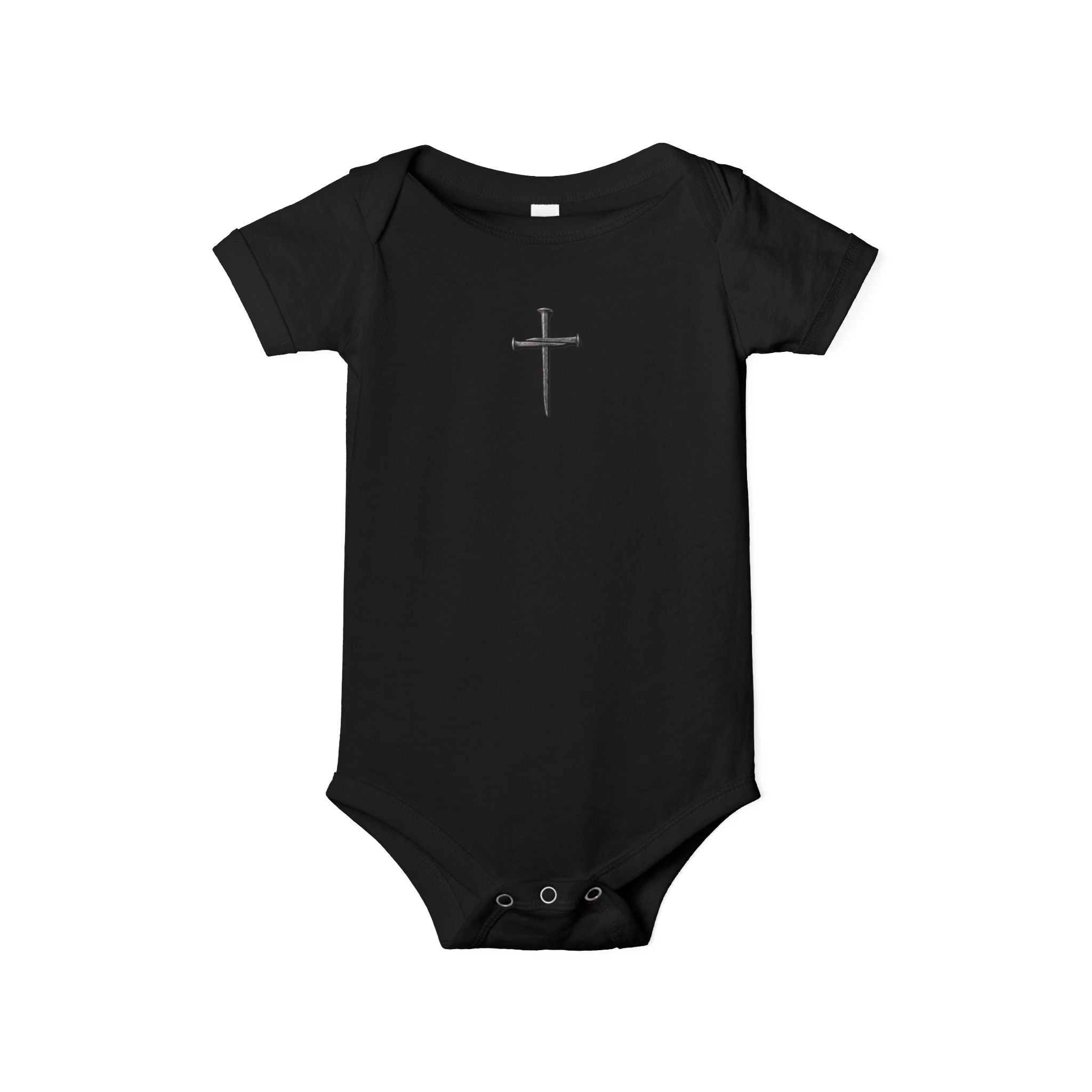Infant Onesie with Simple Cross - Christian Baby Baptism Gift