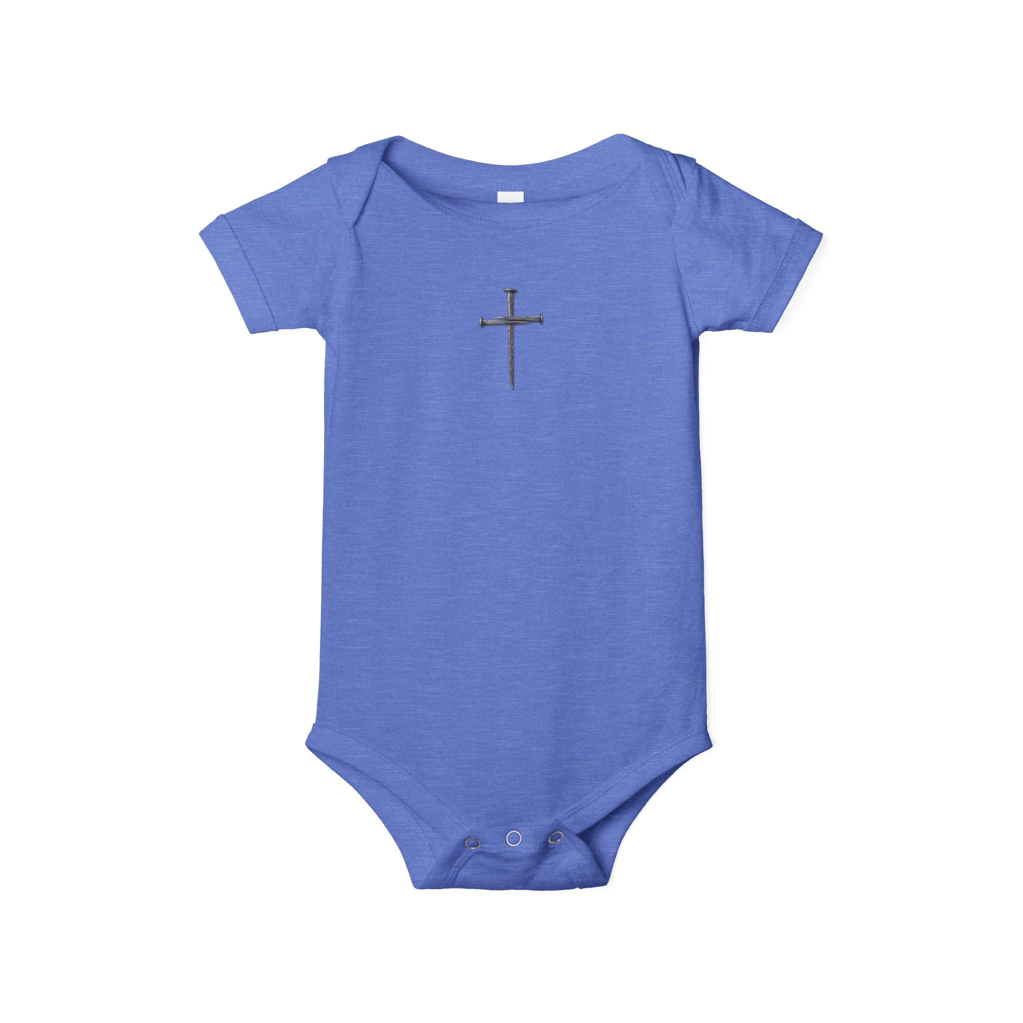 Infant Onesie with Simple Cross - Christian Baby Baptism Gift