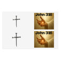 Cross Nail Sticker Sheet — Minimal Religious Vinyl Stickers for Journals, Bibles & Gifts