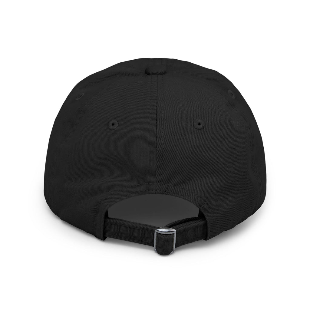Distressed Black Cap with Silver Cross Embroidery — Faith-Inspired Baseball Hat