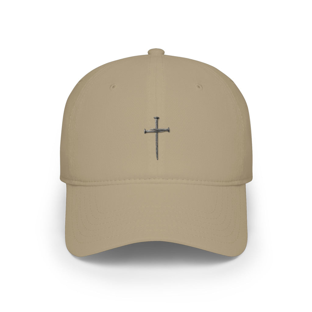Nail Cross Baseball Cap — Minimal Faith Low-Profile Hat