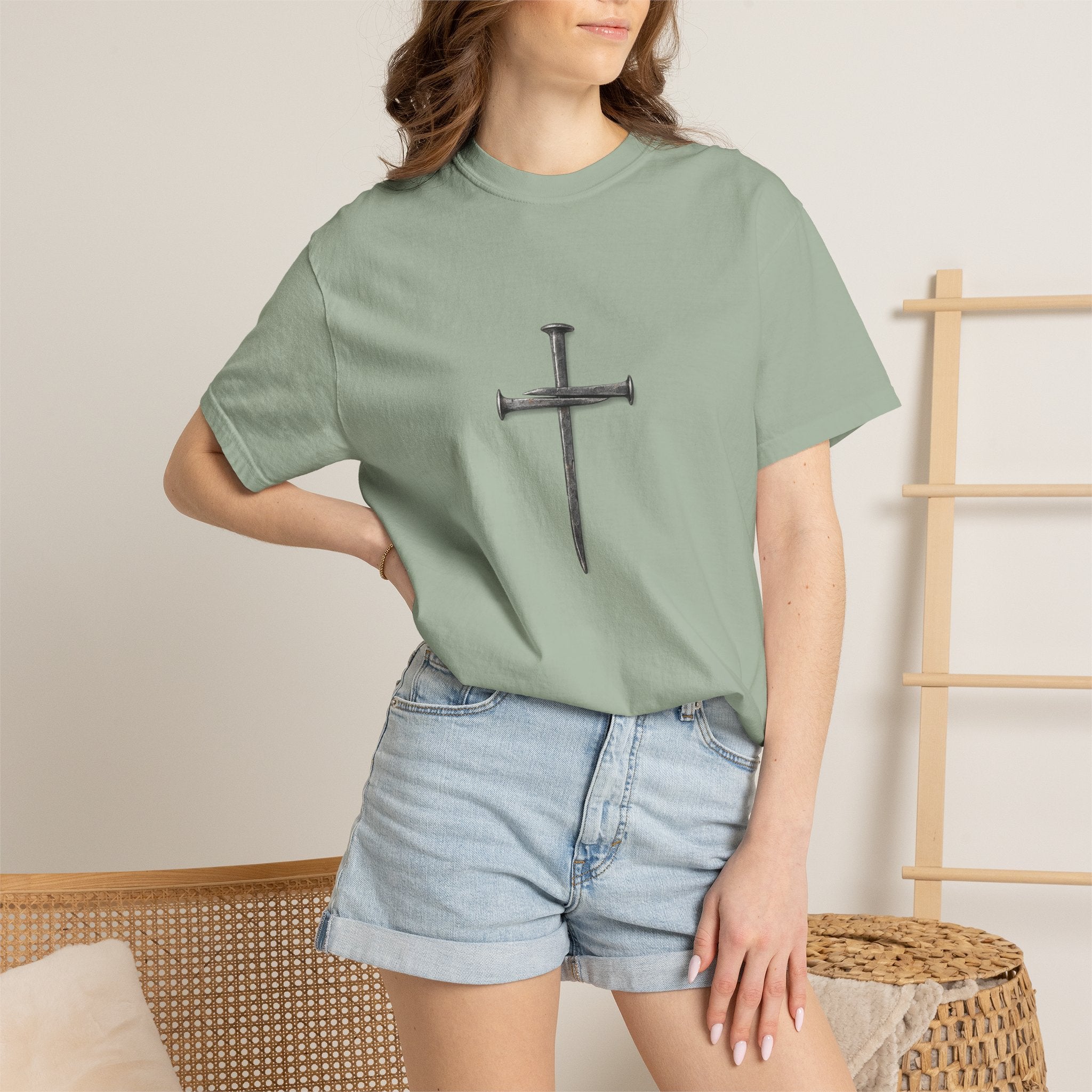Nail Cross Graphic T-Shirt