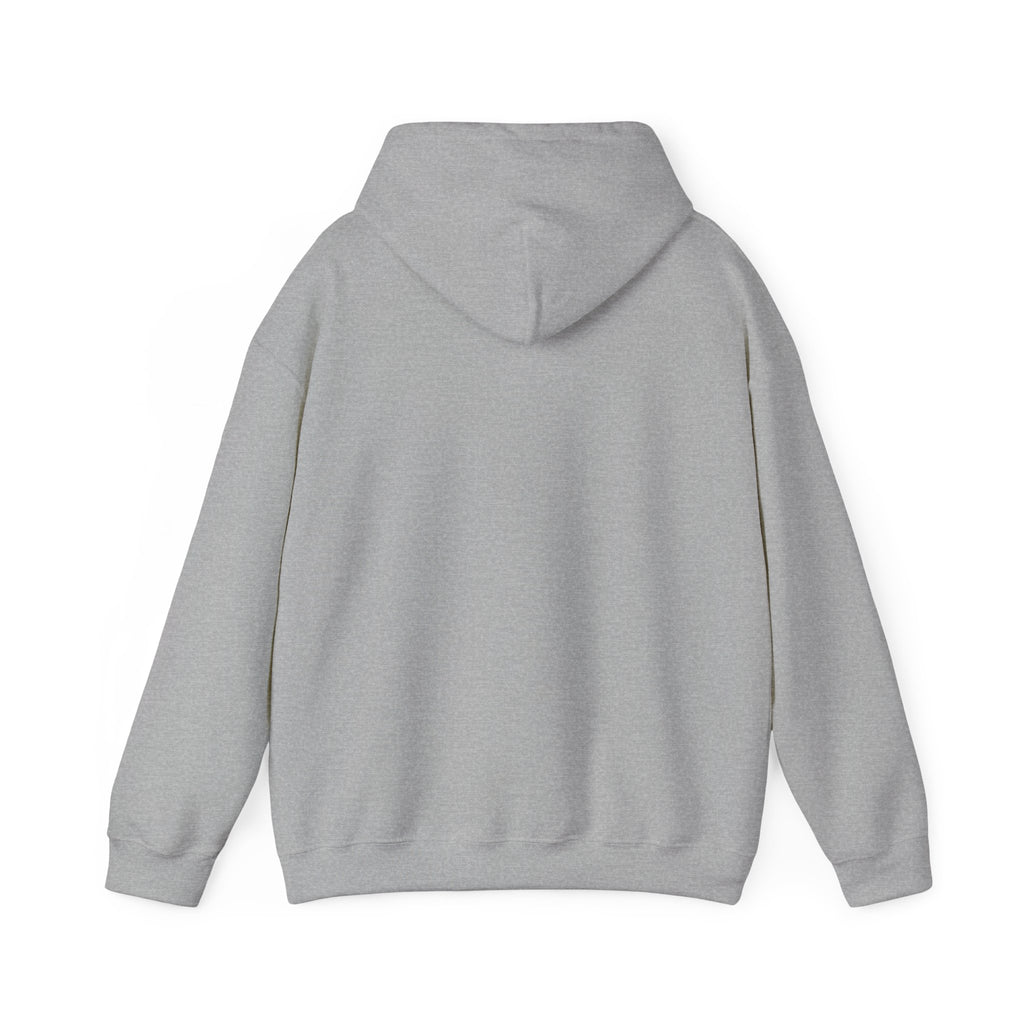 Minimal Cross Hoodie — Small Distressed Christian Cross Pullover