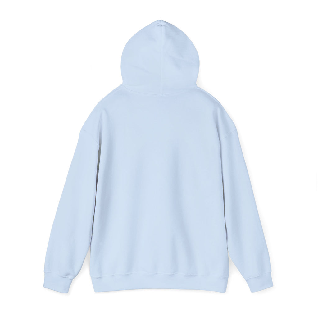 Minimal Cross Hoodie — Small Distressed Christian Cross Pullover