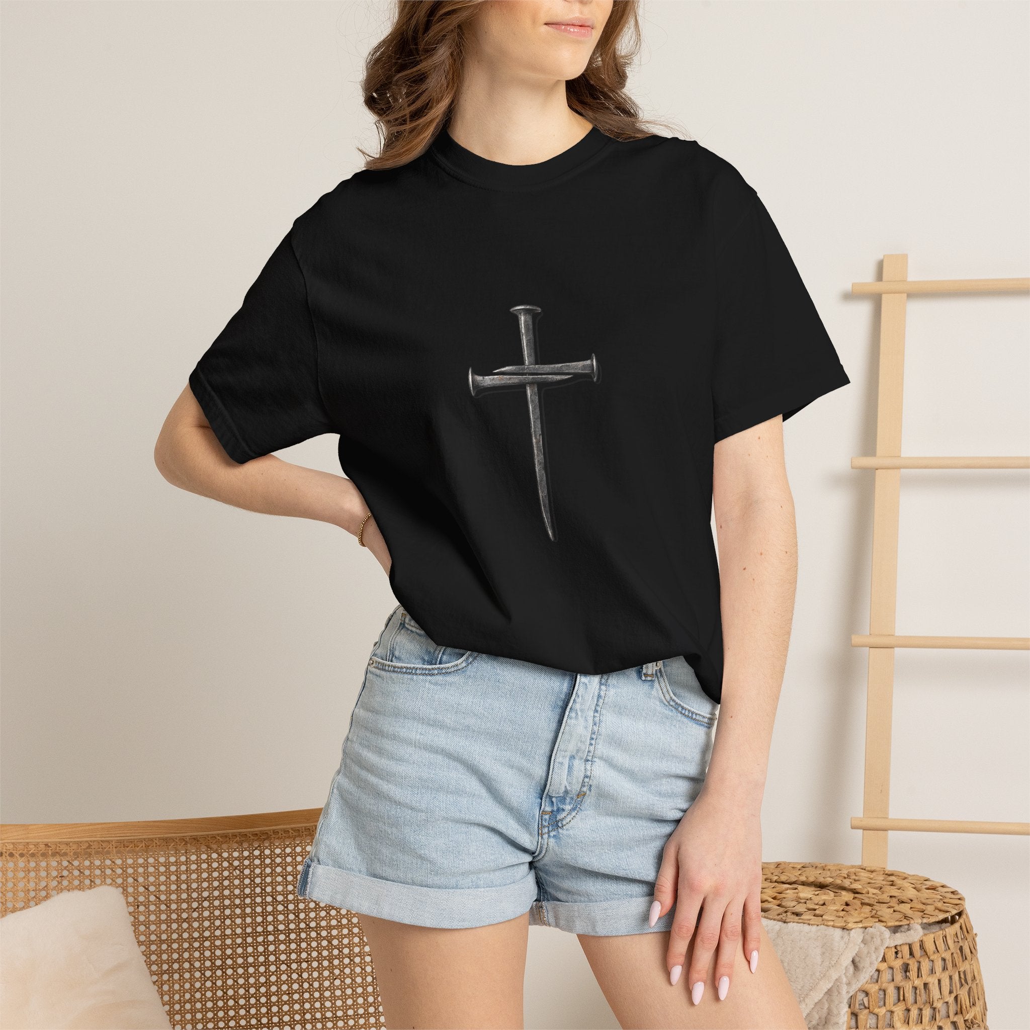 Nail Cross Graphic T-Shirt