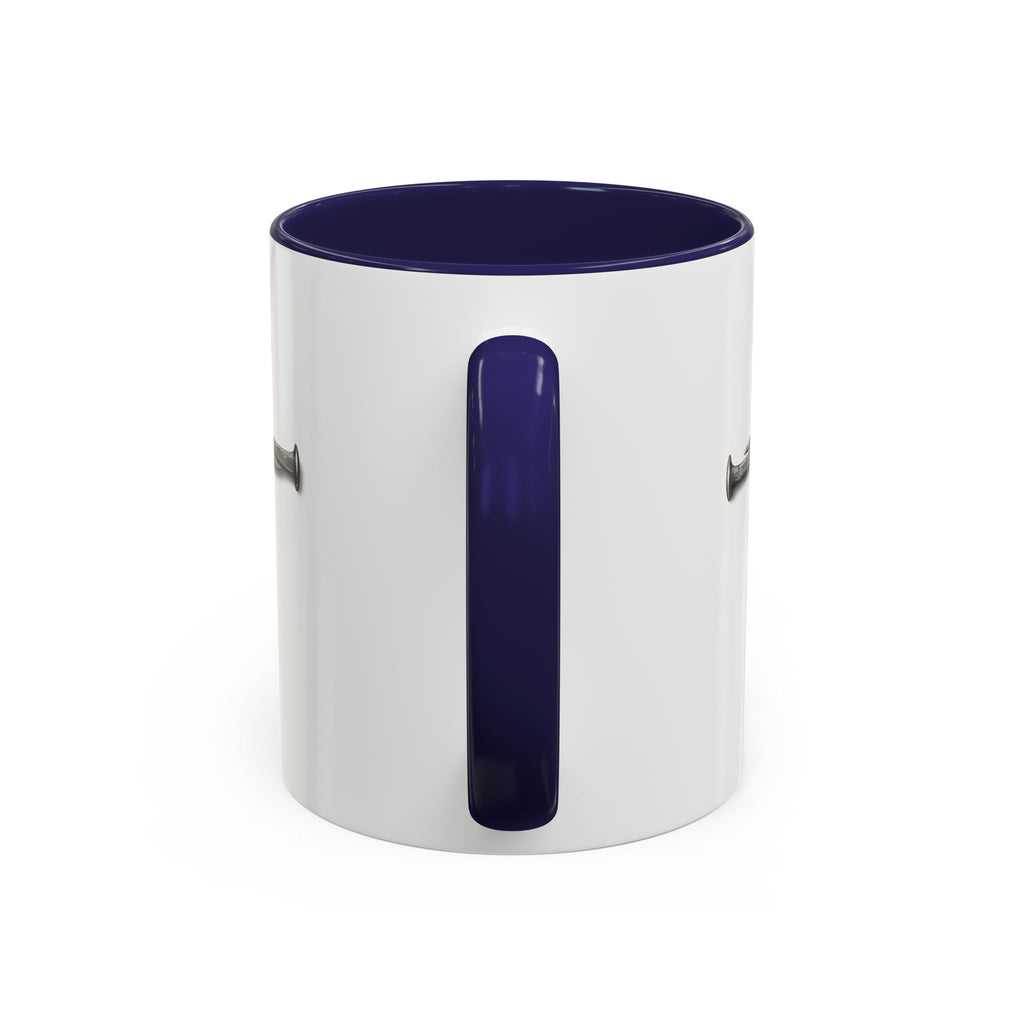 Nail Cross Accent Coffee Mug — Minimal Christian Faith 11/15oz