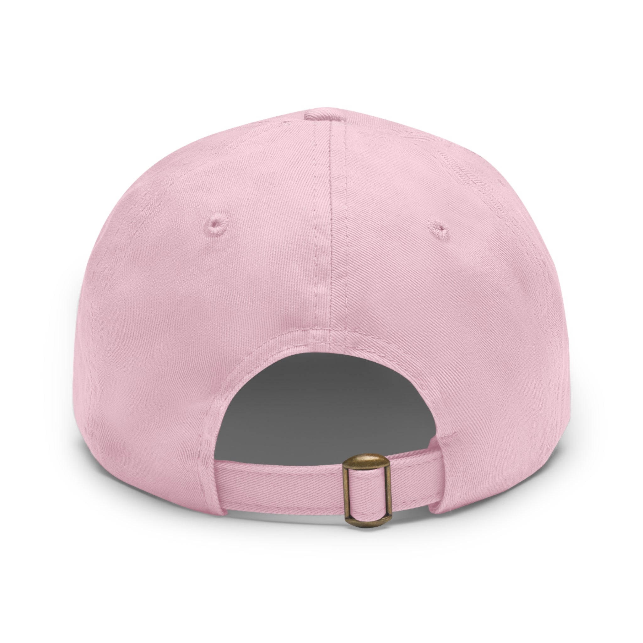 Embroidered Cross Leather Patch Dad Hat — Minimal Christian Baseball Cap