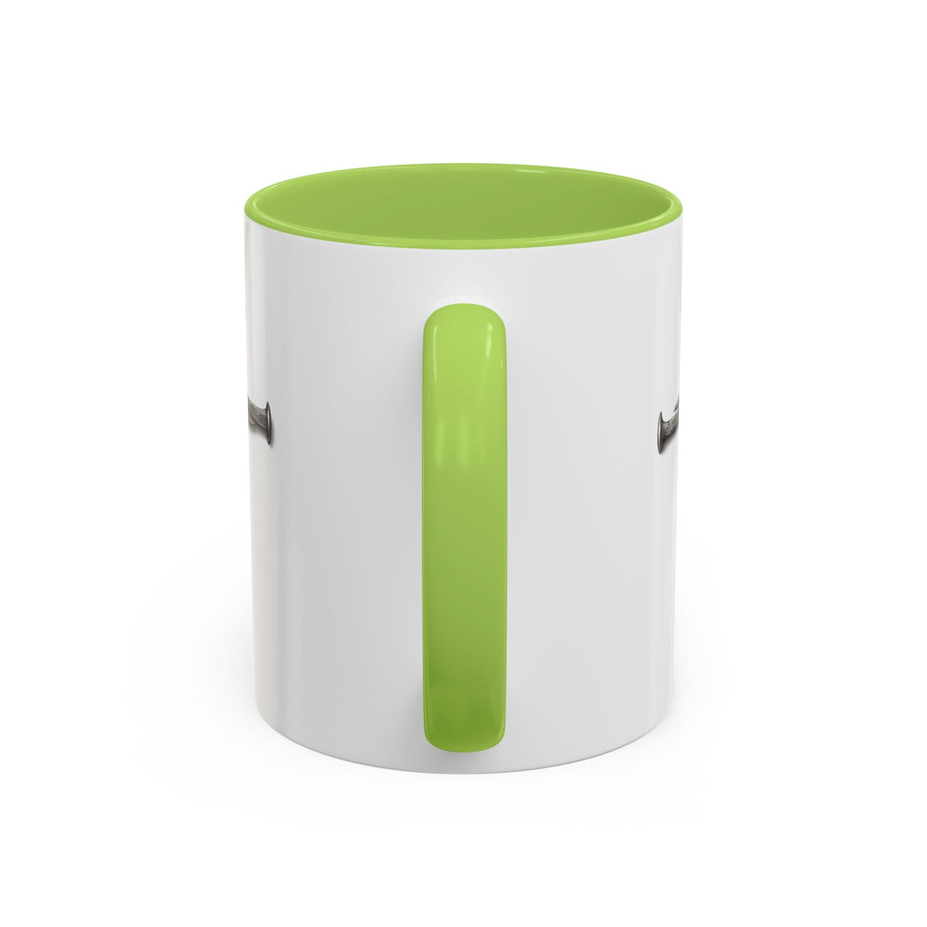 Nail Cross Accent Coffee Mug — Minimal Christian Faith 11/15oz