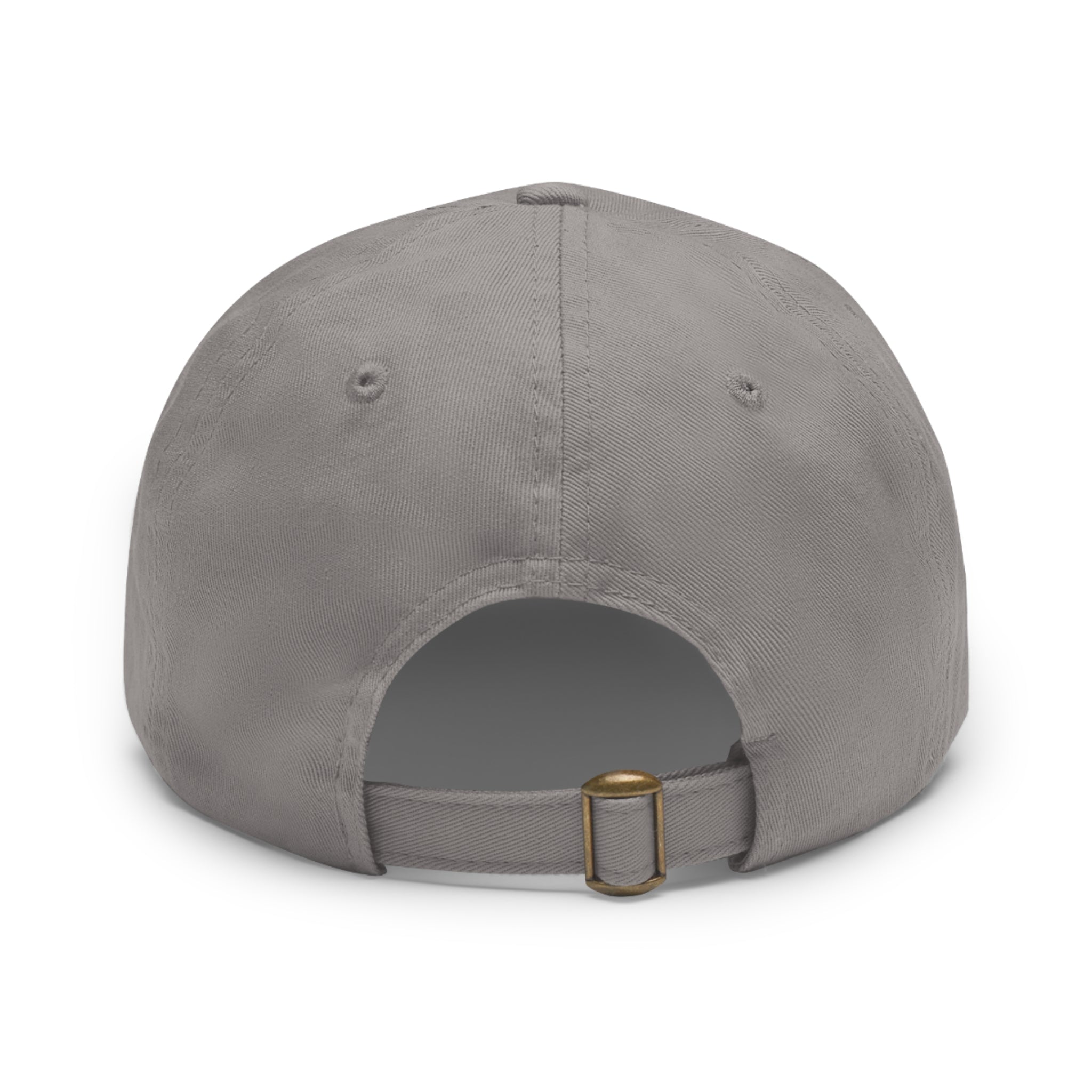 Embroidered Cross Leather Patch Dad Hat — Minimal Christian Baseball Cap
