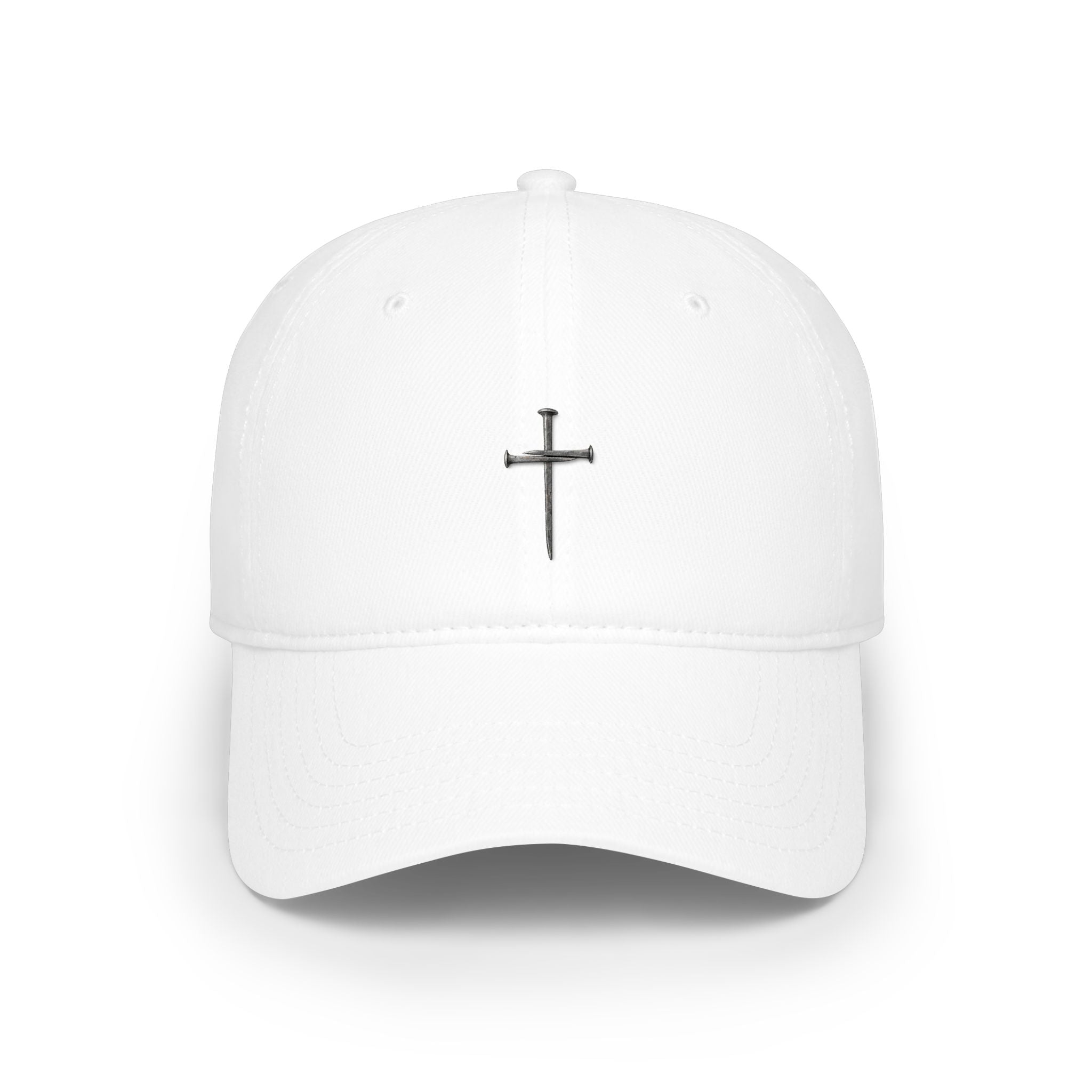 Nail Cross Baseball Cap — Minimal Faith Low-Profile Hat