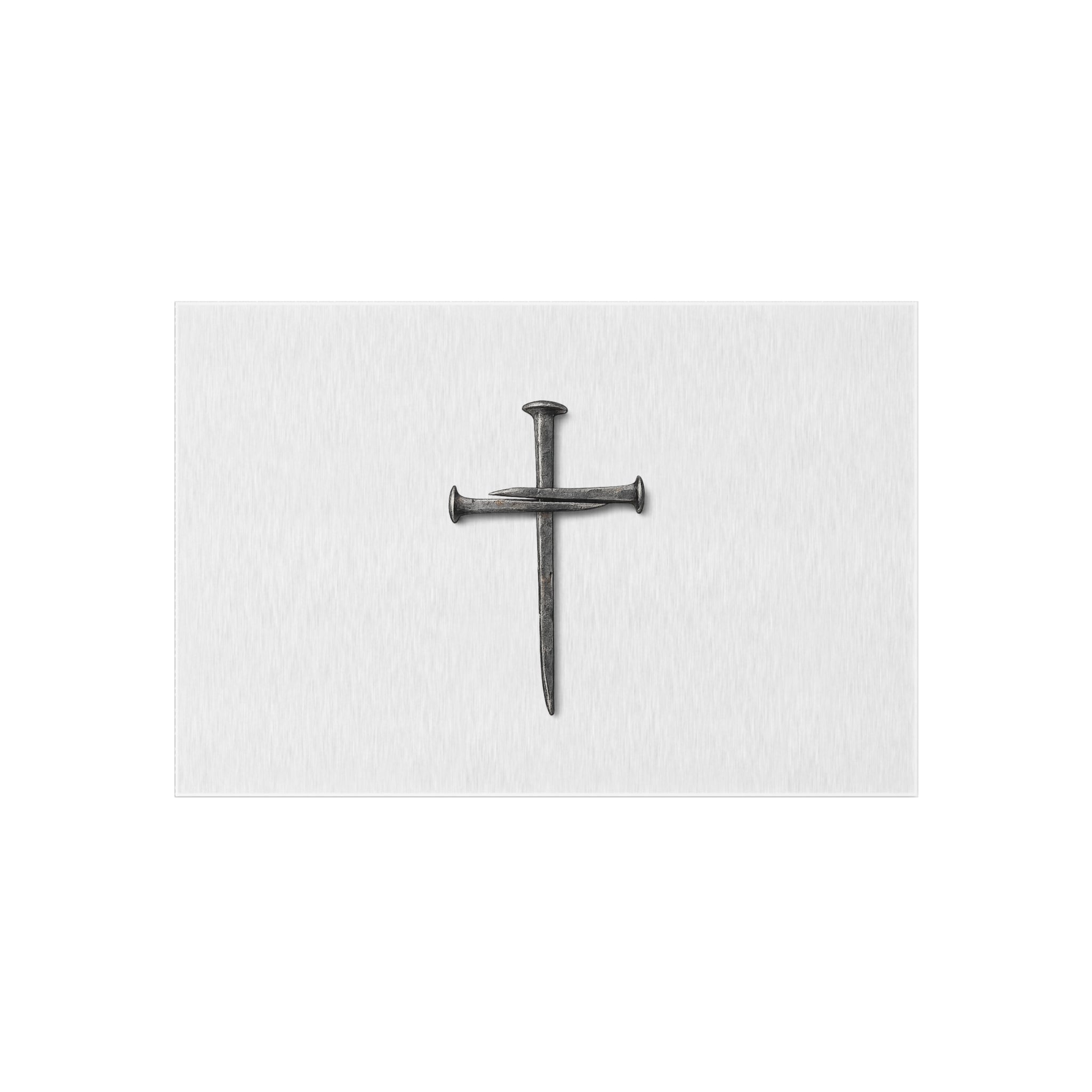 Nail Cross Outdoor Rug — Minimal Christian Patio Mat