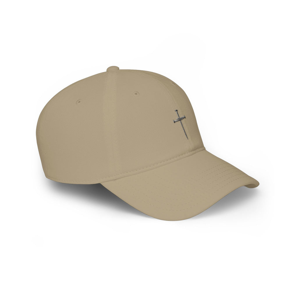 Nail Cross Baseball Cap — Minimal Faith Low-Profile Hat