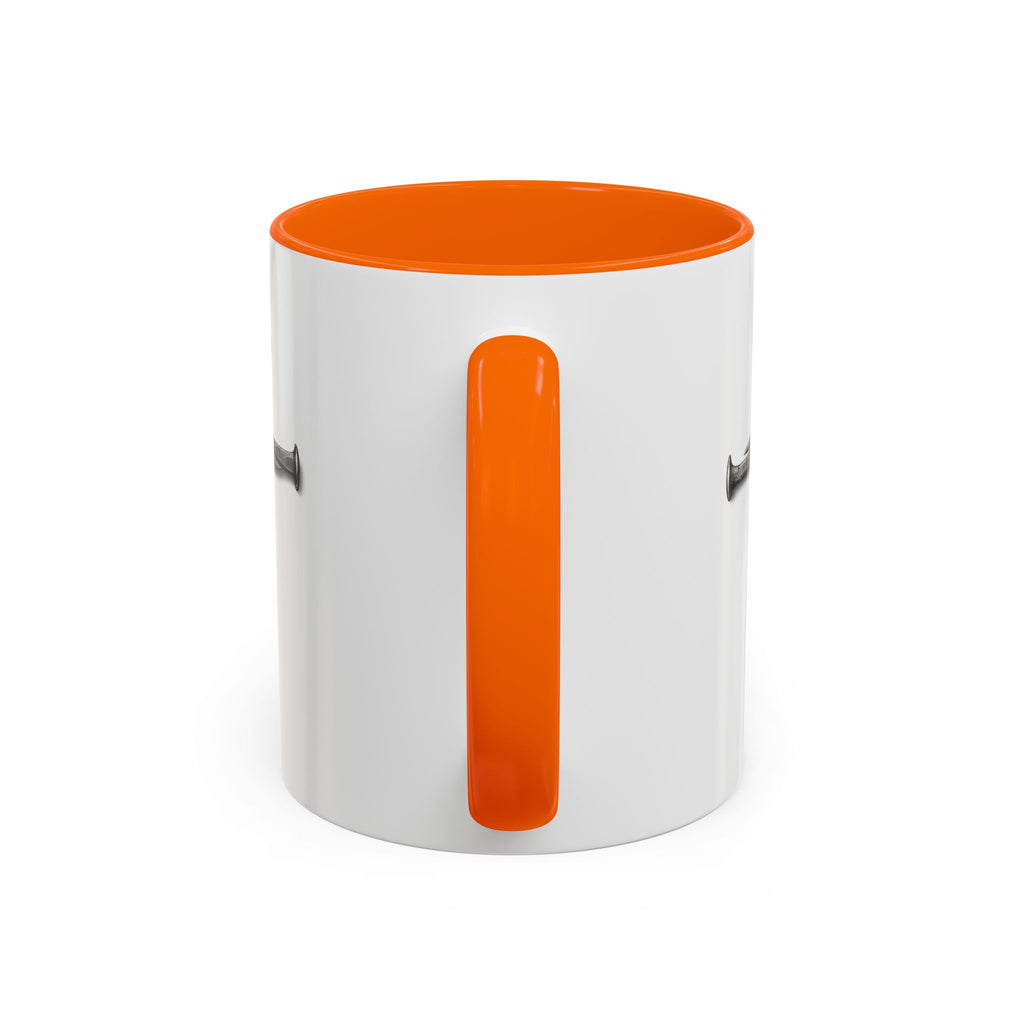 Nail Cross Accent Coffee Mug — Minimal Christian Faith 11/15oz