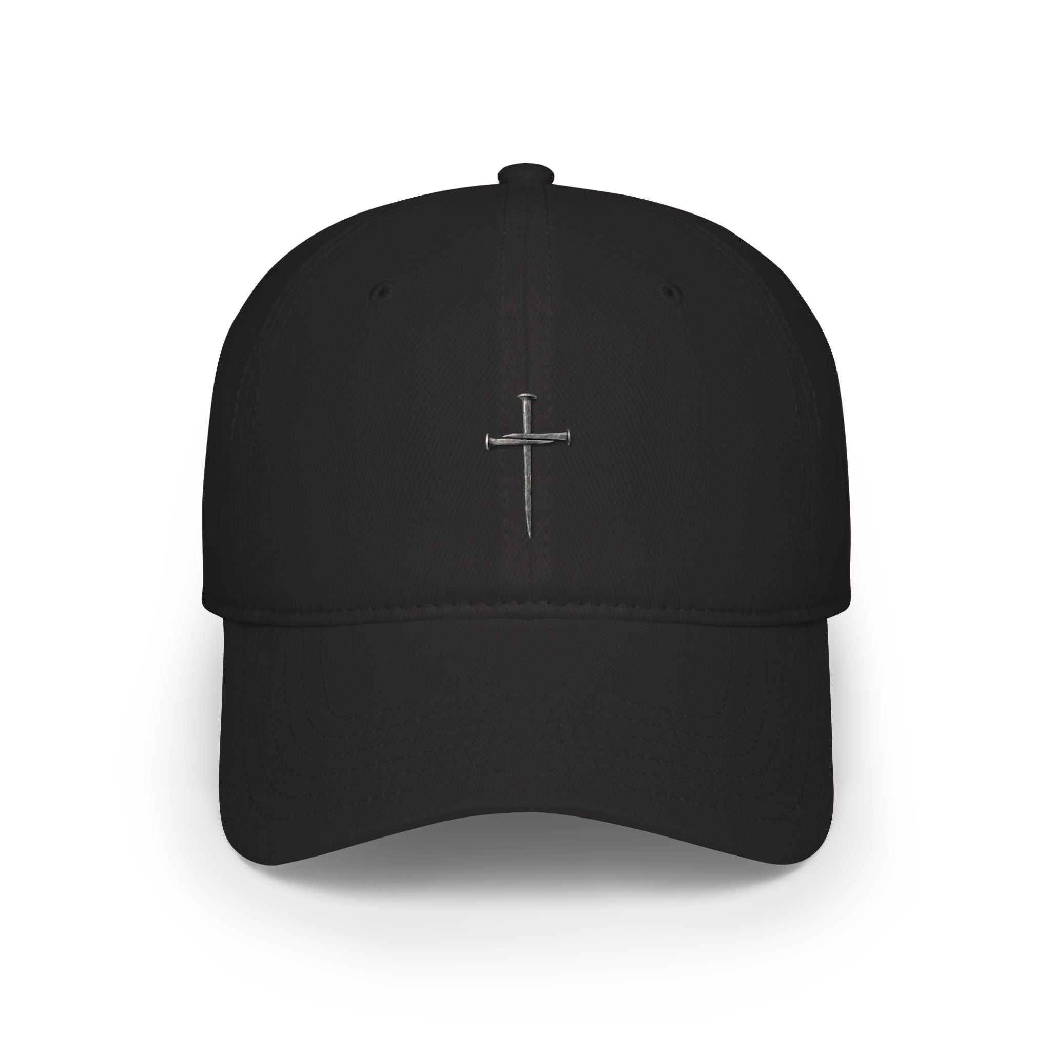 Nail Cross Baseball Cap — Minimal Faith Low-Profile Hat