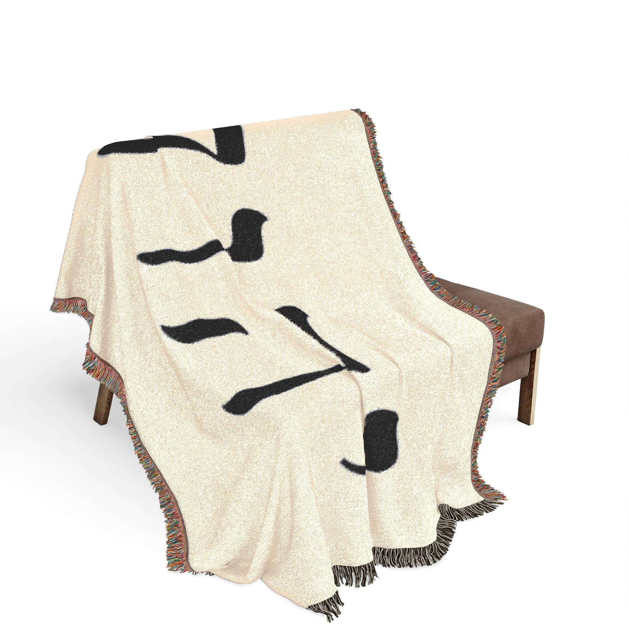 Hebrew YHWH Tapestry Blanket — Woven Religious Throw for Home & Prayer