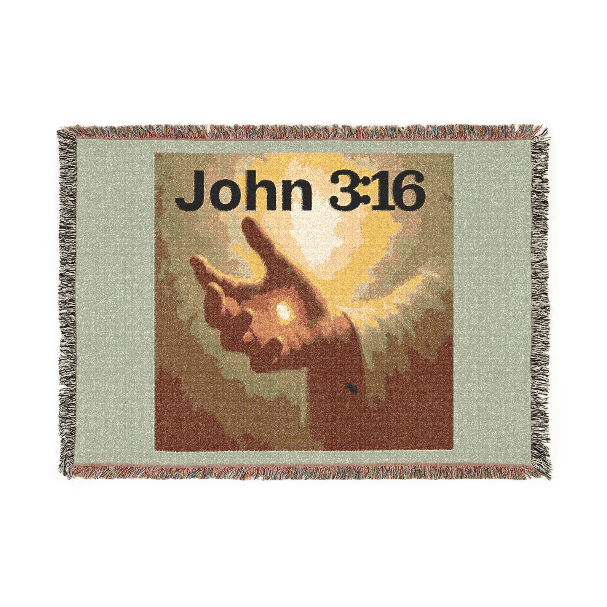 John 3:16 Woven Christian Blanket