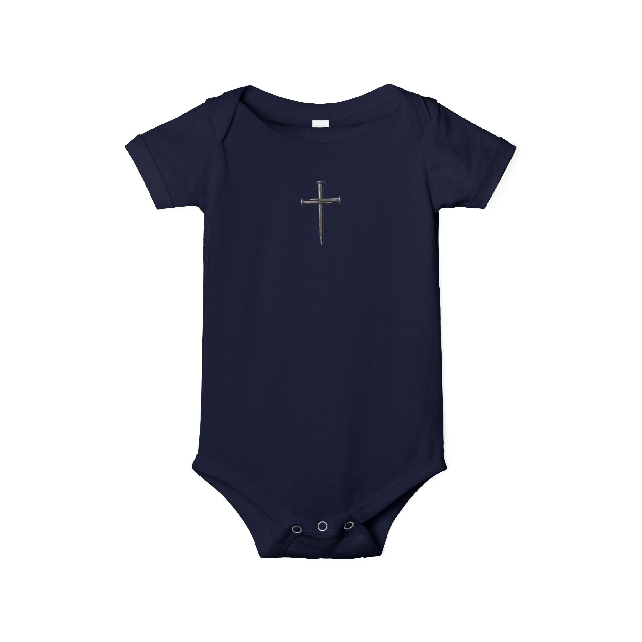 Infant Onesie with Simple Cross - Christian Baby Baptism Gift