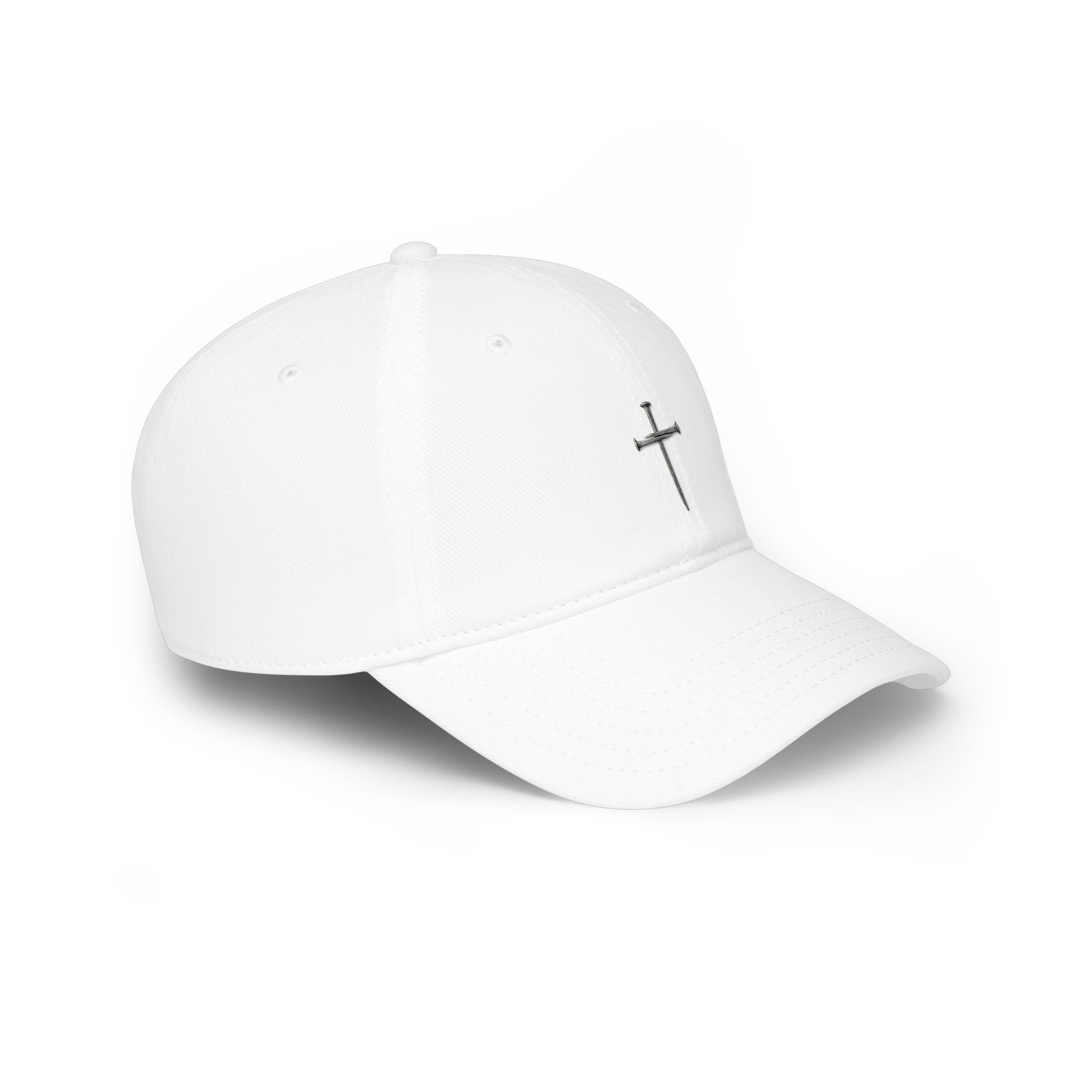 Nail Cross Baseball Cap — Minimal Faith Low-Profile Hat