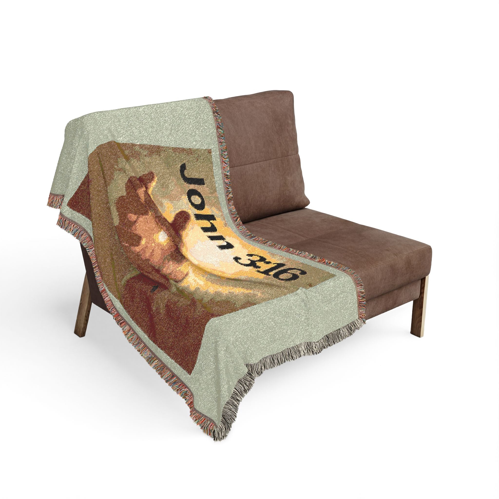 John 3:16 Woven Christian Blanket