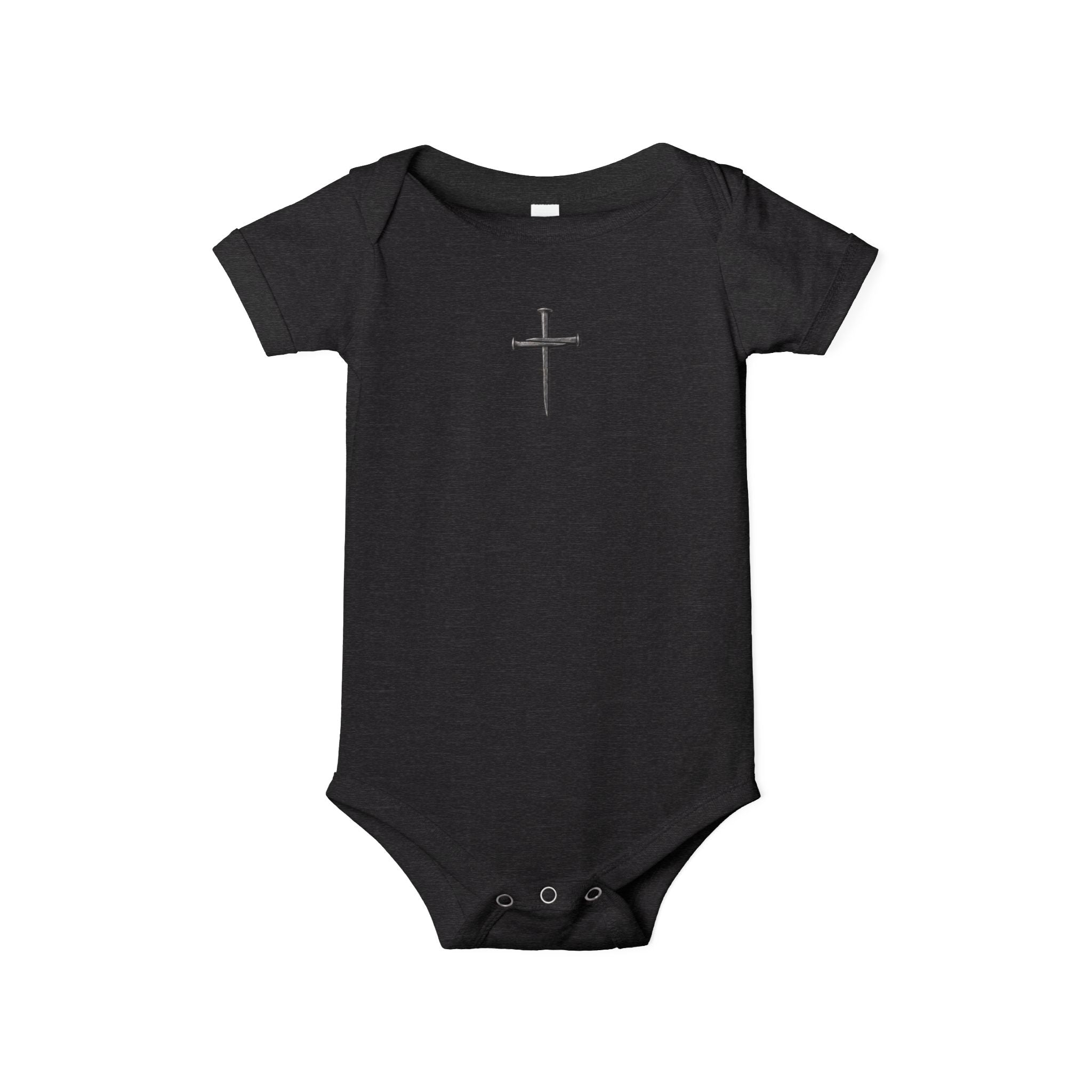 Infant Onesie with Simple Cross - Christian Baby Baptism Gift