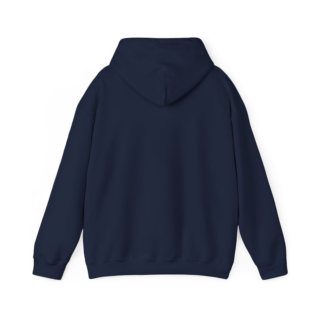 Minimal Cross Hoodie — Small Distressed Christian Cross Pullover