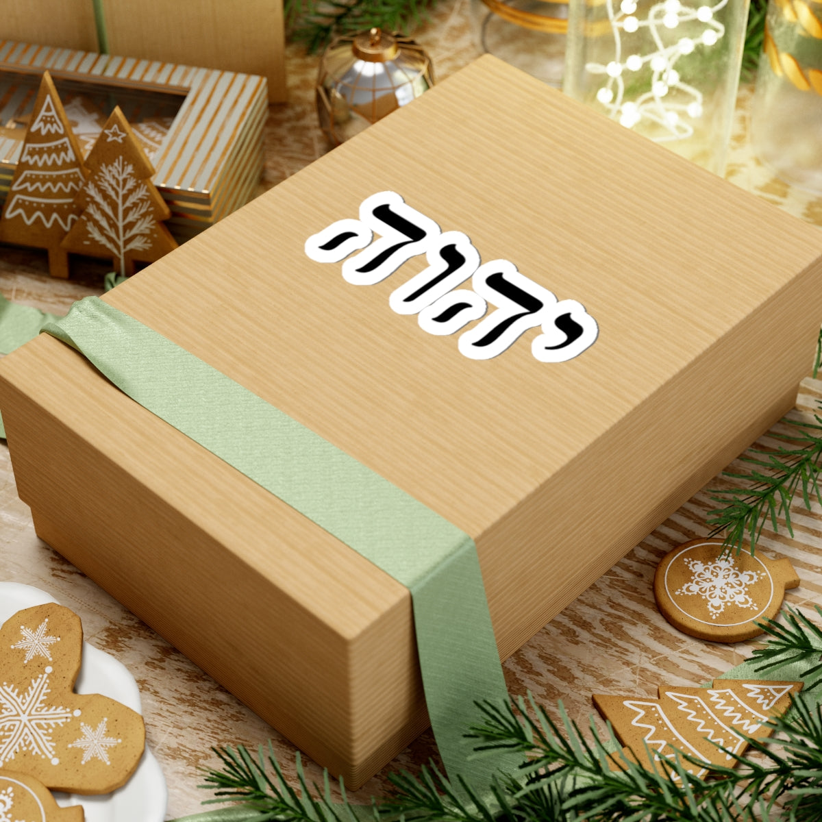 Hebrew YHWH Sticker — Minimalist Kiss-Cut Religious Decal