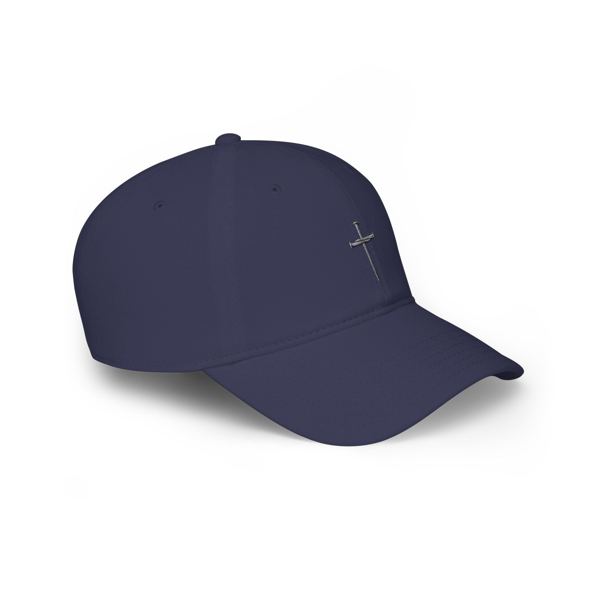 Nail Cross Baseball Cap — Minimal Faith Low-Profile Hat