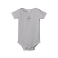 Infant Onesie with Simple Cross - Christian Baby Baptism Gift