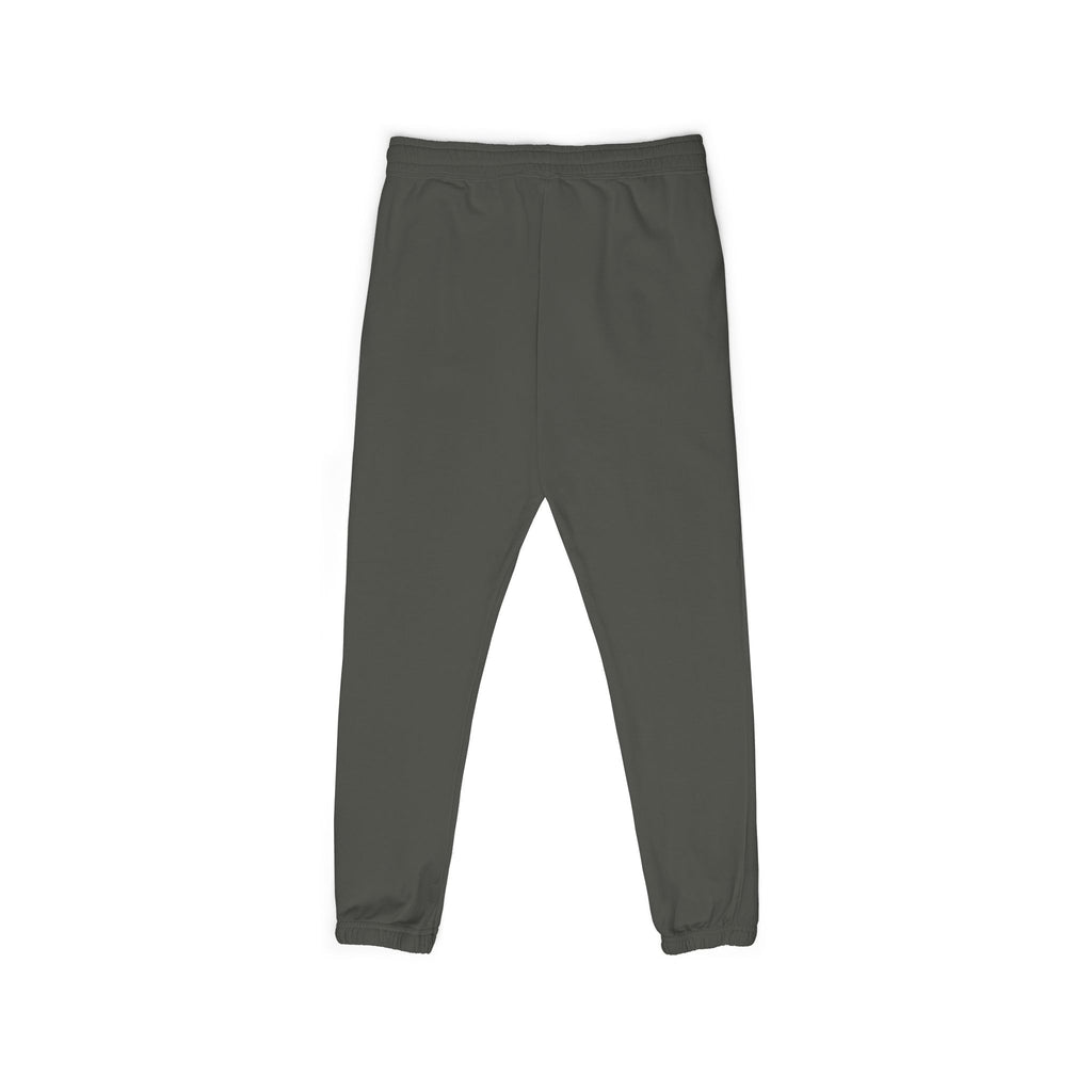Cross Embroidered Fleece Sweatpants — Cozy Garment-Dyed Joggers