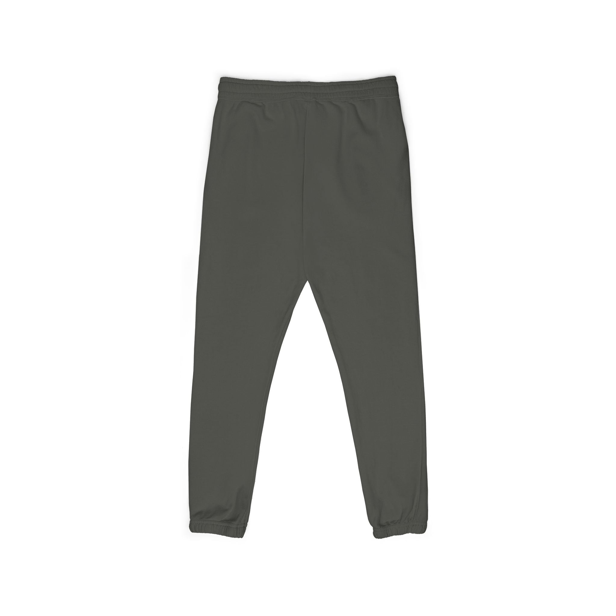 Cross Embroidered Fleece Sweatpants — Cozy Garment-Dyed Joggers