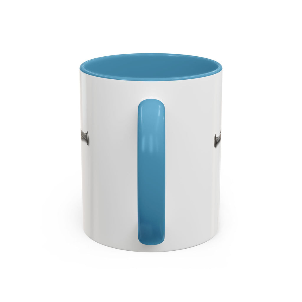 Nail Cross Accent Coffee Mug — Minimal Christian Faith 11/15oz