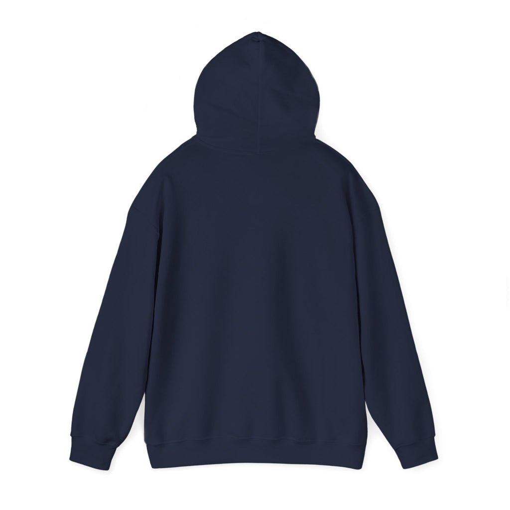 Minimal Cross Hoodie — Small Distressed Christian Cross Pullover