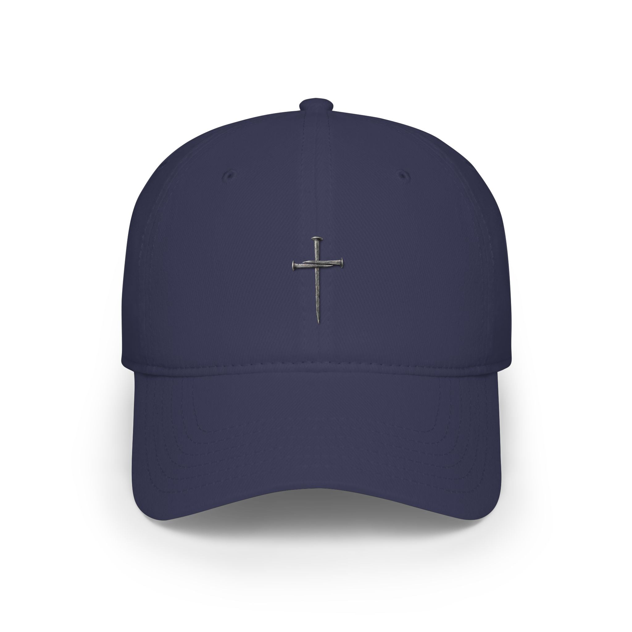 Nail Cross Baseball Cap — Minimal Faith Low-Profile Hat