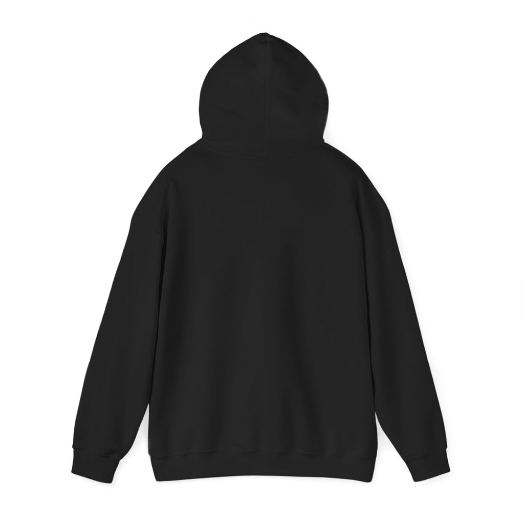 Minimal Cross Hoodie — Small Distressed Christian Cross Pullover