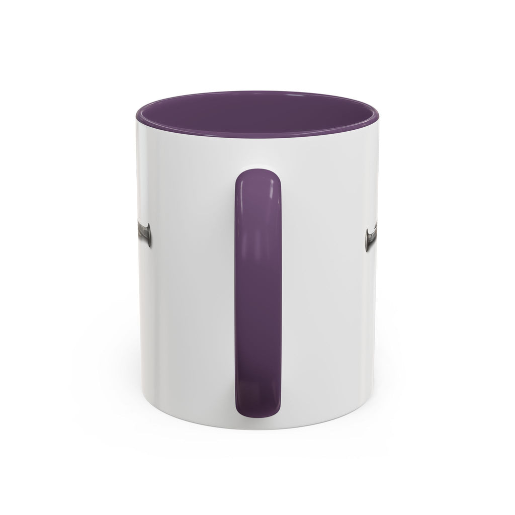 Nail Cross Accent Coffee Mug — Minimal Christian Faith 11/15oz