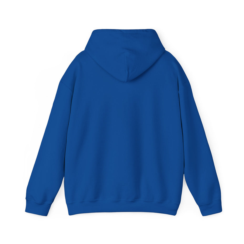 Minimal Cross Hoodie — Small Distressed Christian Cross Pullover