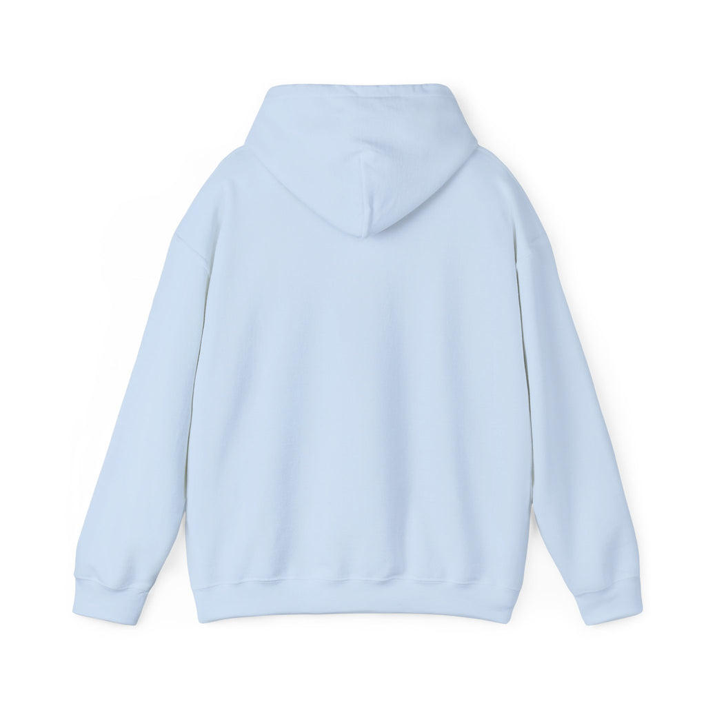 Minimal Cross Hoodie — Small Distressed Christian Cross Pullover