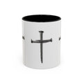 Nail Cross Accent Coffee Mug — Minimal Christian Faith 11/15oz